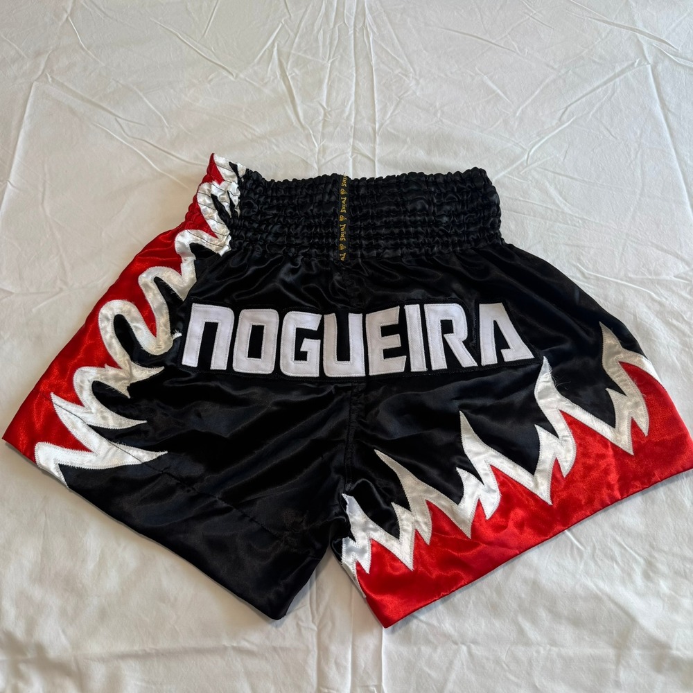 Twins Special Muay Thai Shorts Black Red Nogueira Boxing MMA Kickboxing Mens - Picture 10 of 13